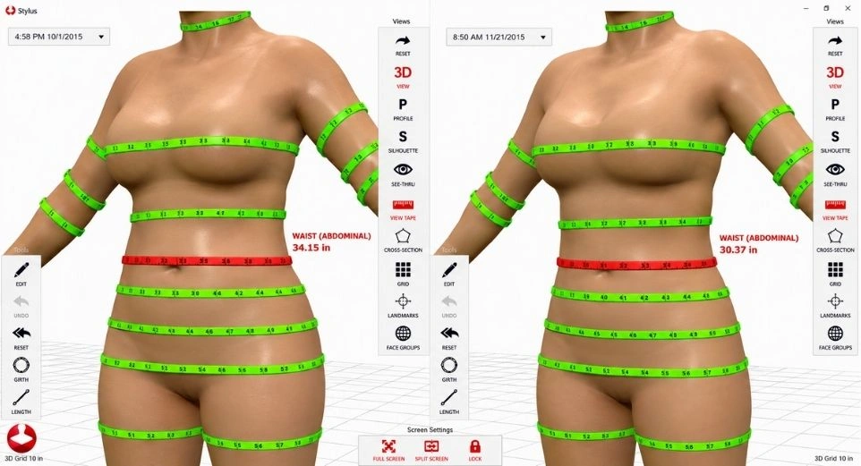3D SKENIRANJE TIJELA 2 transformacija klijentice 1 – personalni trener Rijeka